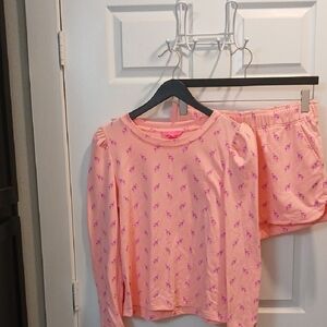 Lilly Pulitzer for Target Pink Pajama Set with Purple Accents